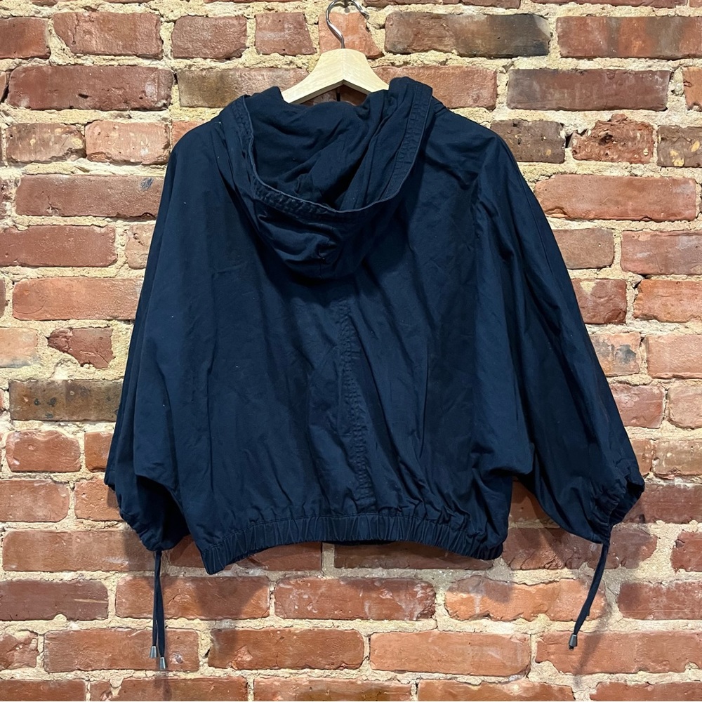 Zara Zipper Hooded Jacket 3/4 Puff Sleeve Size Medium Trafaluc - Picture 7 of 7